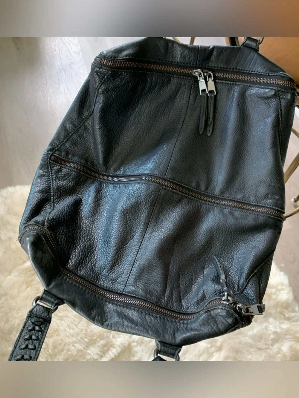 Liebeskind Black Leather Kayla Large Satchel Bag